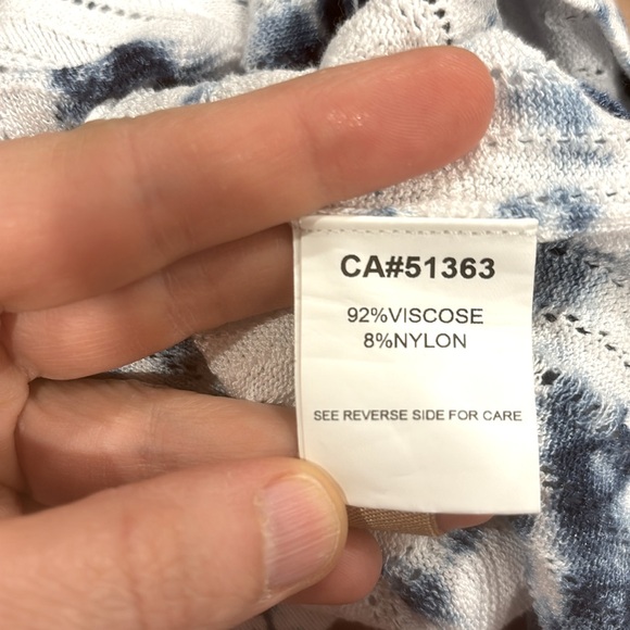 Tie dye VINTAGE CONCEPT navy blue and white maxi dress - Picture 7 of 7